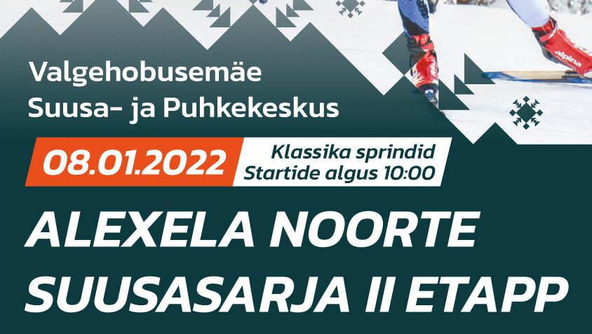 Alexela noorte suusasarja II etapp Valgehobusemäel 08.01.2022